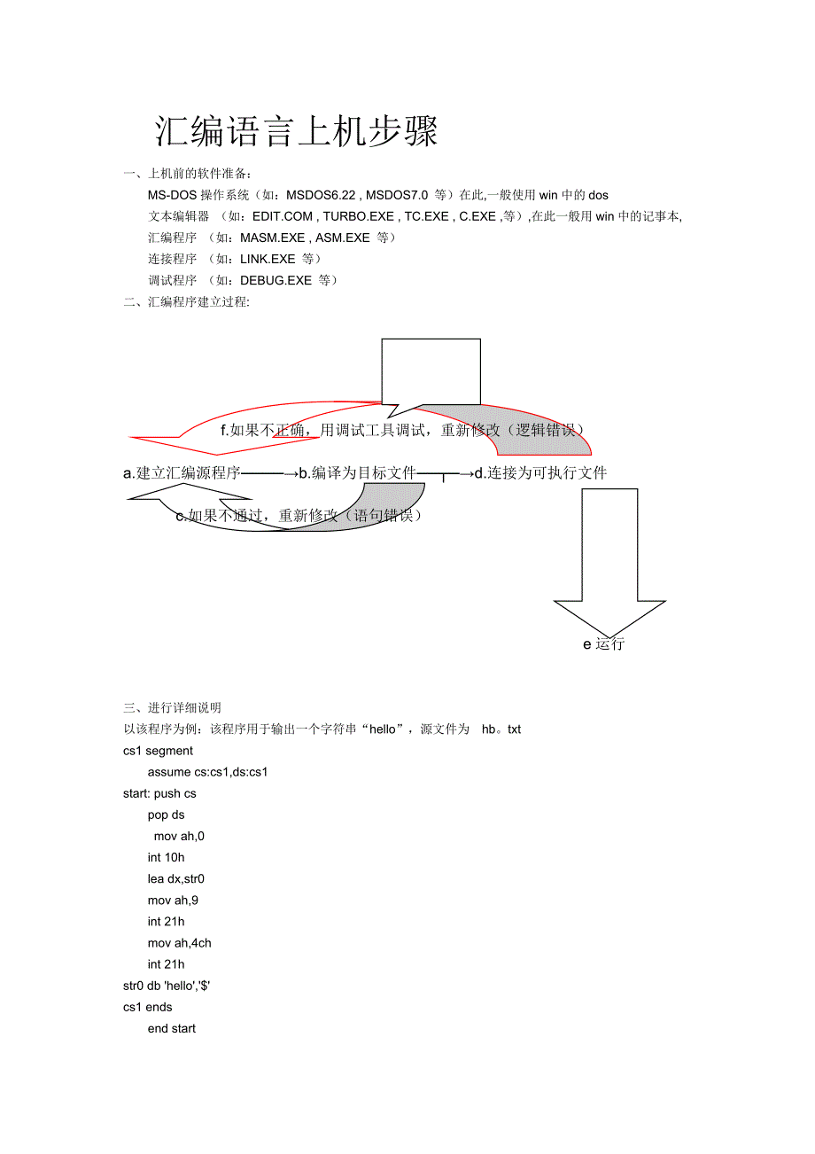 汇编上机参考文档i_第1页