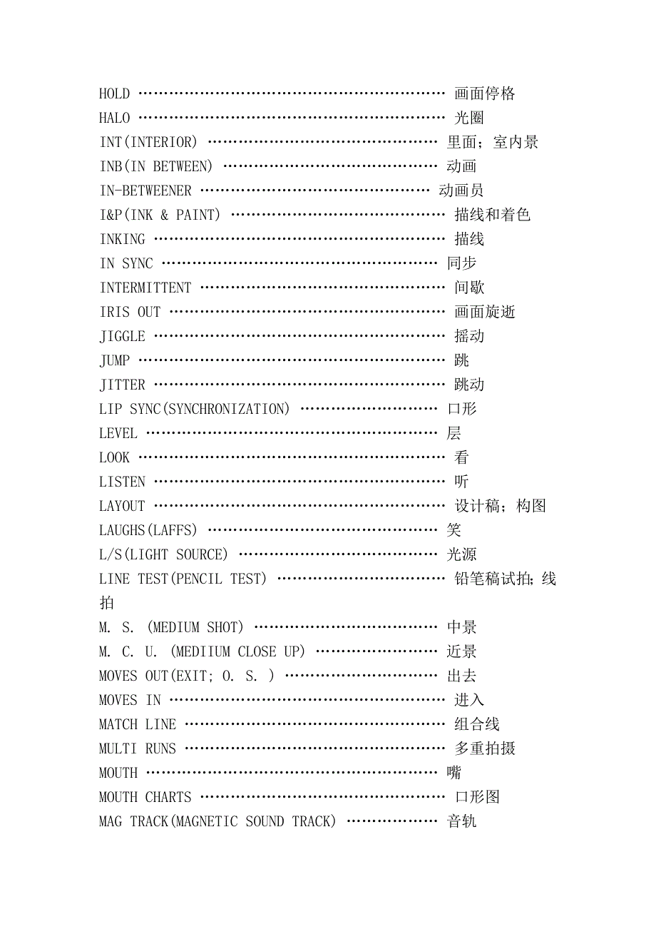 动画术语中英文_第4页