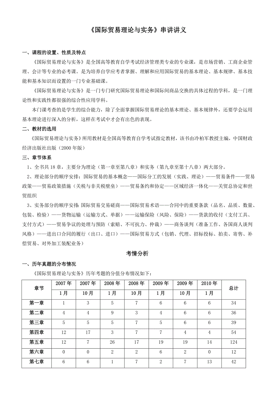 《国际贸易理论与实务》串讲讲义_第1页