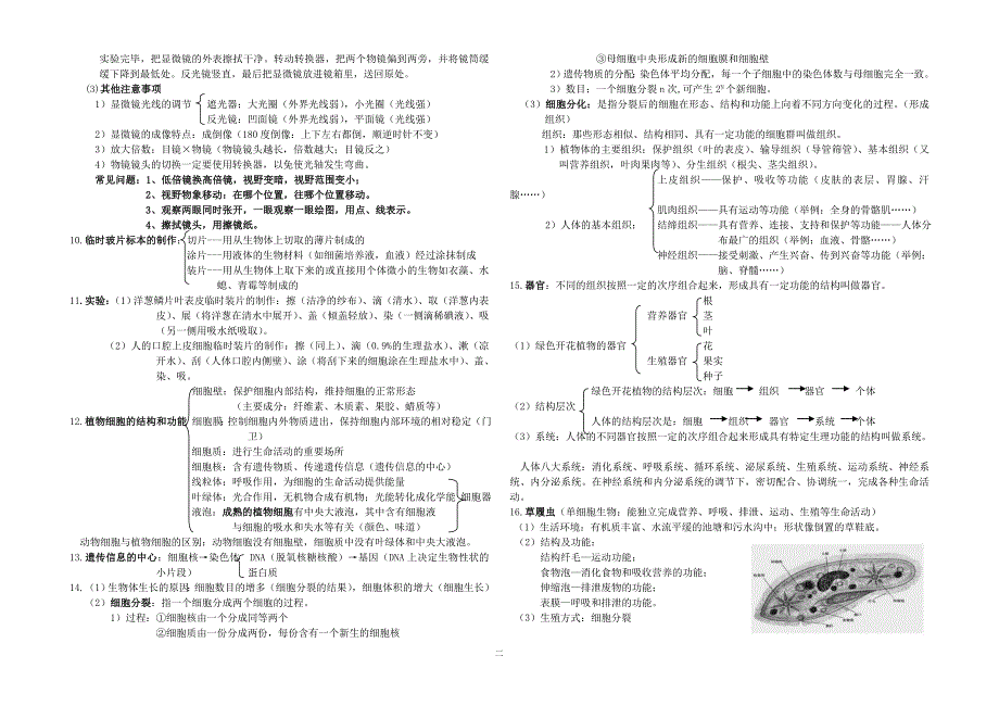 初中生物总复习提纲人教更新版_第2页