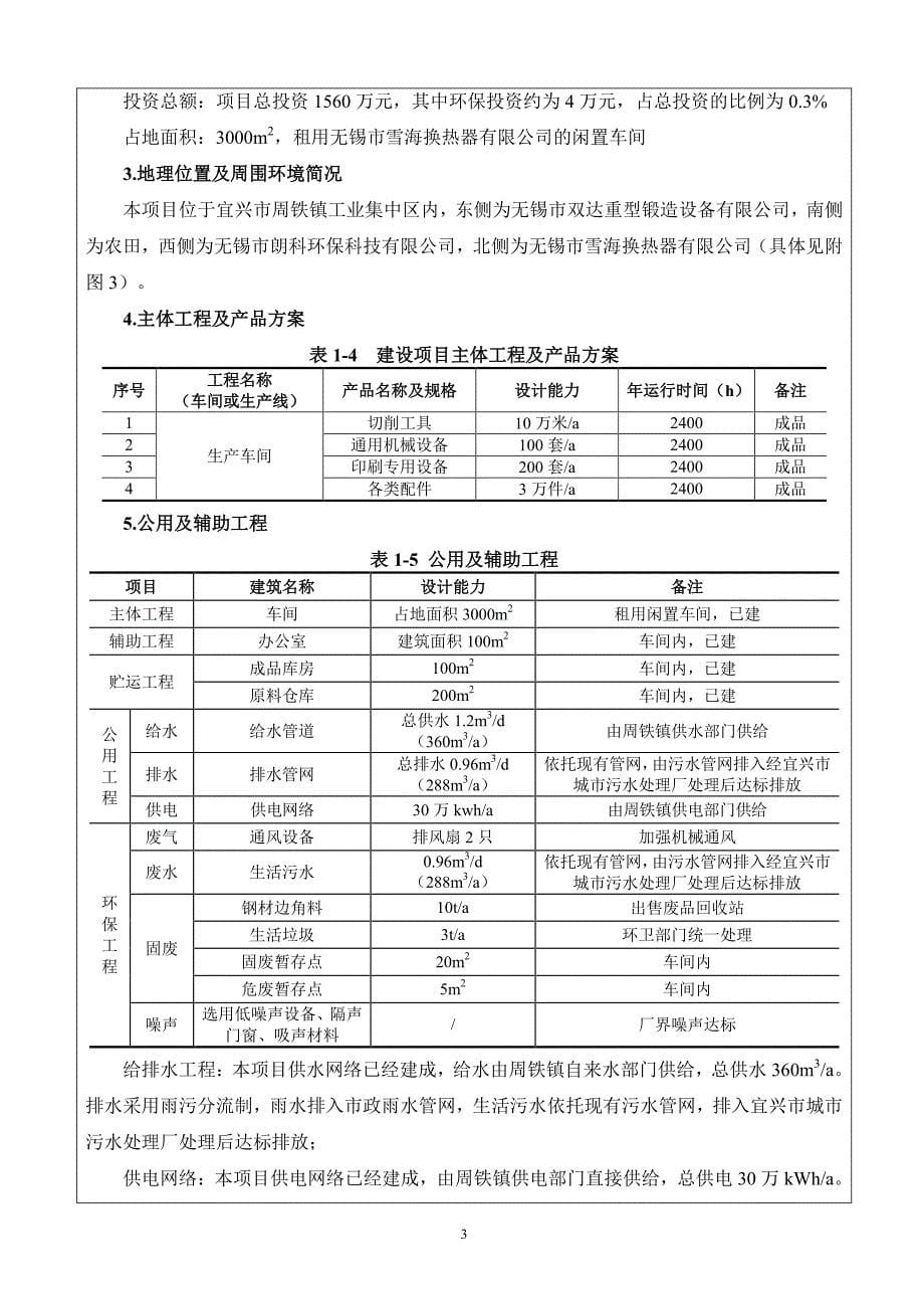 环境影响评价报告公示：切削工具、通用机械设备、印刷专用设备及配件的制造、加工项目环评报告_第5页