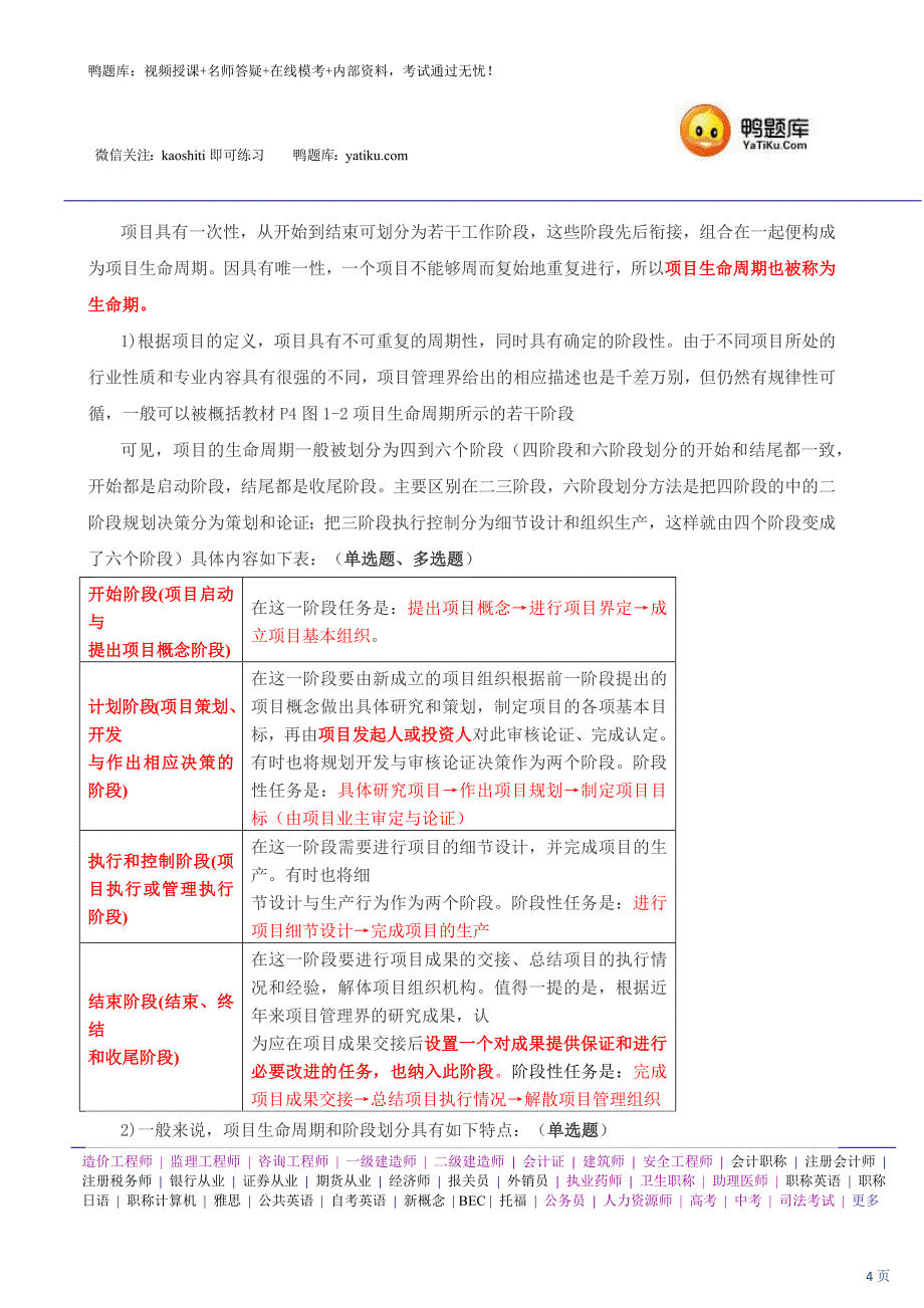 2014年招标师职业水平考试《项目管理与招标采购》考点精编与辅导资料(最新版)_第4页