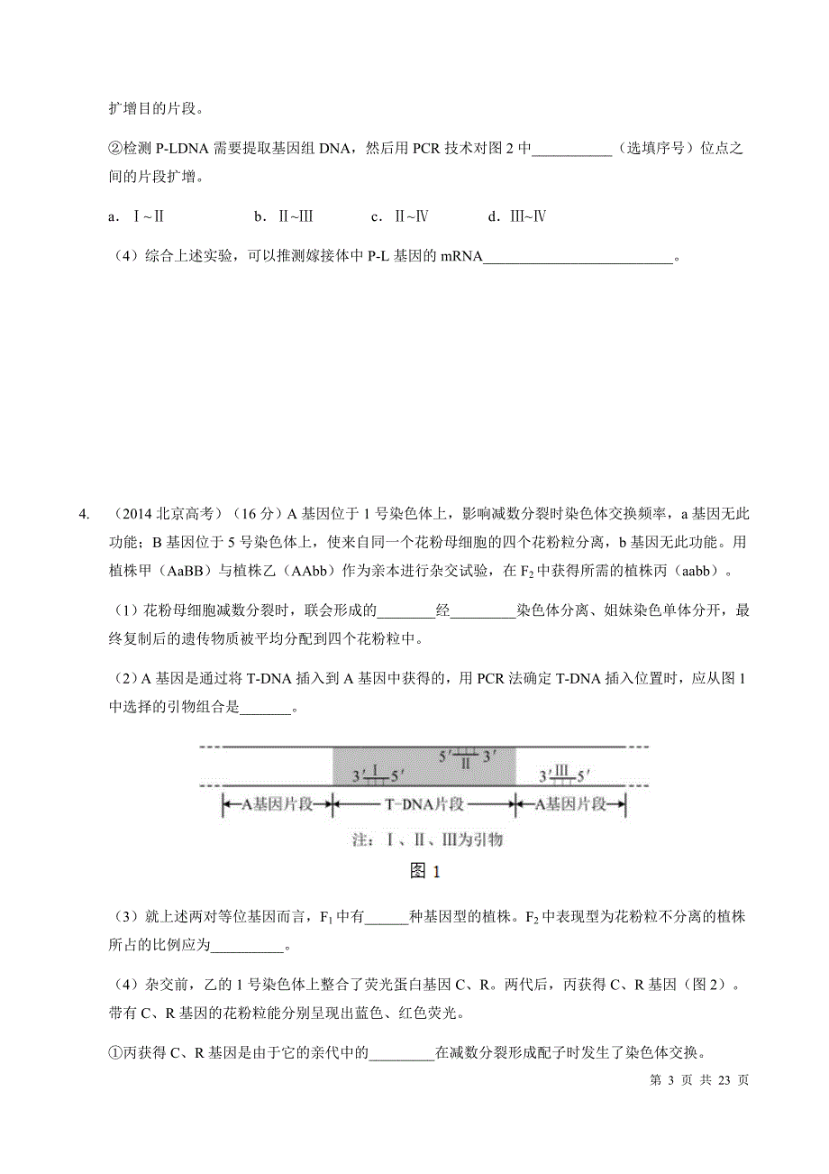 基因工程相关遗传题目_第3页