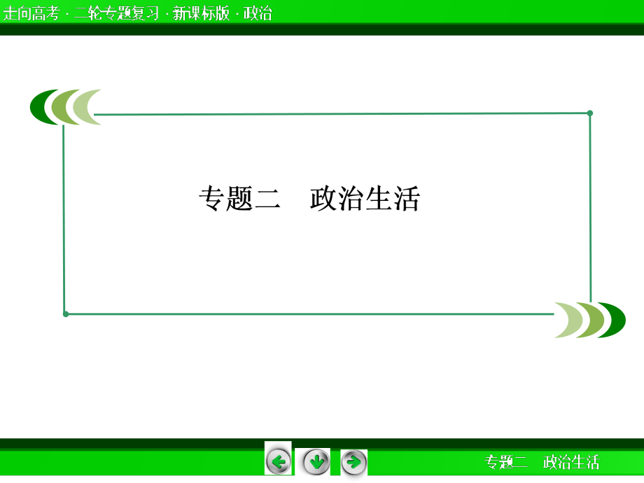 《走向高考》2014高三政治二轮专题复习课件：2-1公民与政府_第2页