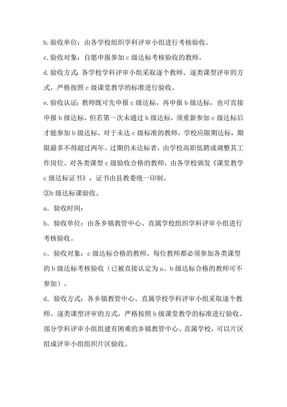 教师课堂教学达标晋级活动方案_第5页