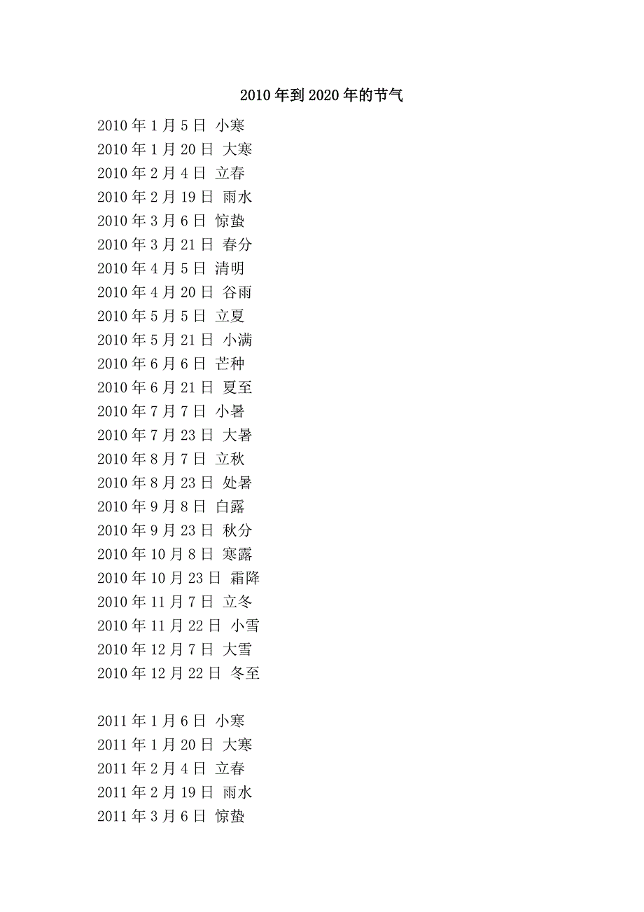 2010年到2020年的节气_第1页