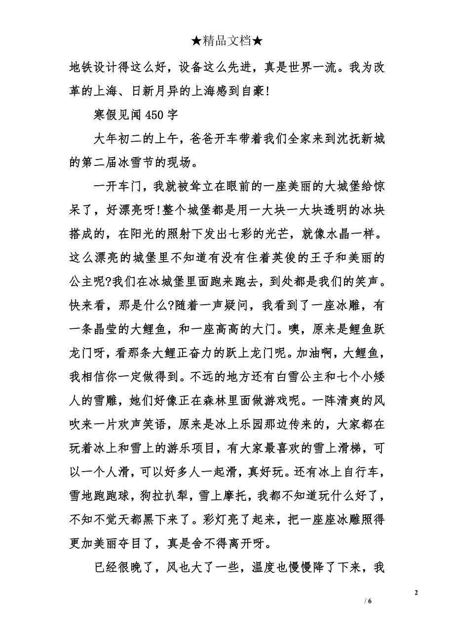 2017寒假见闻作文_第2页