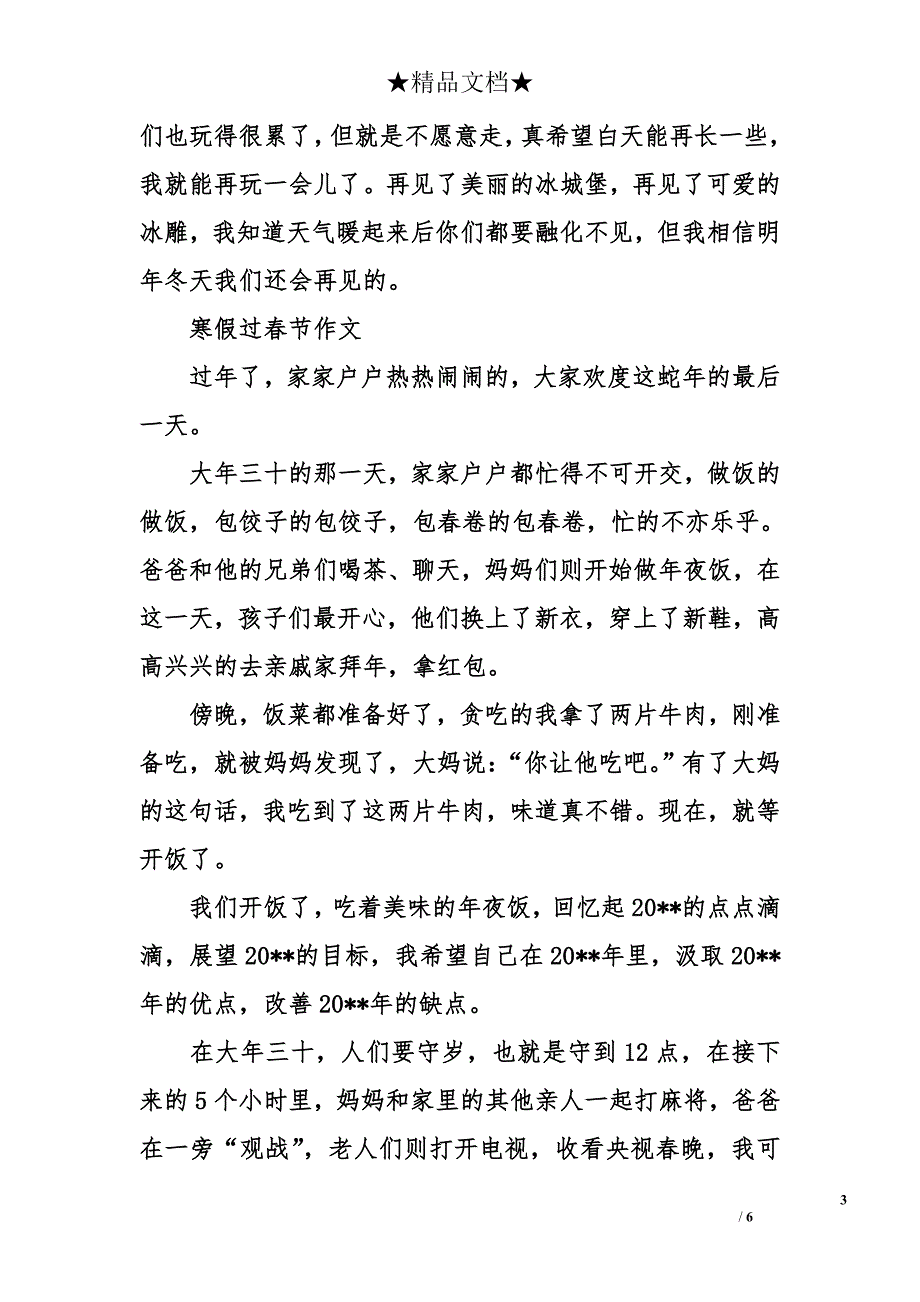 2017寒假见闻作文_第3页