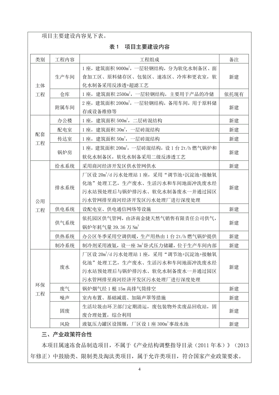 环境影响评价报告公示：现代化速冻食品生产线项目环评报告_第4页