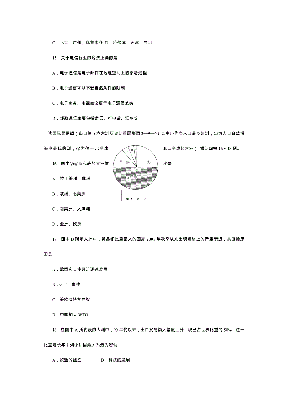 高考地理人类活动的地域联系训练_第4页