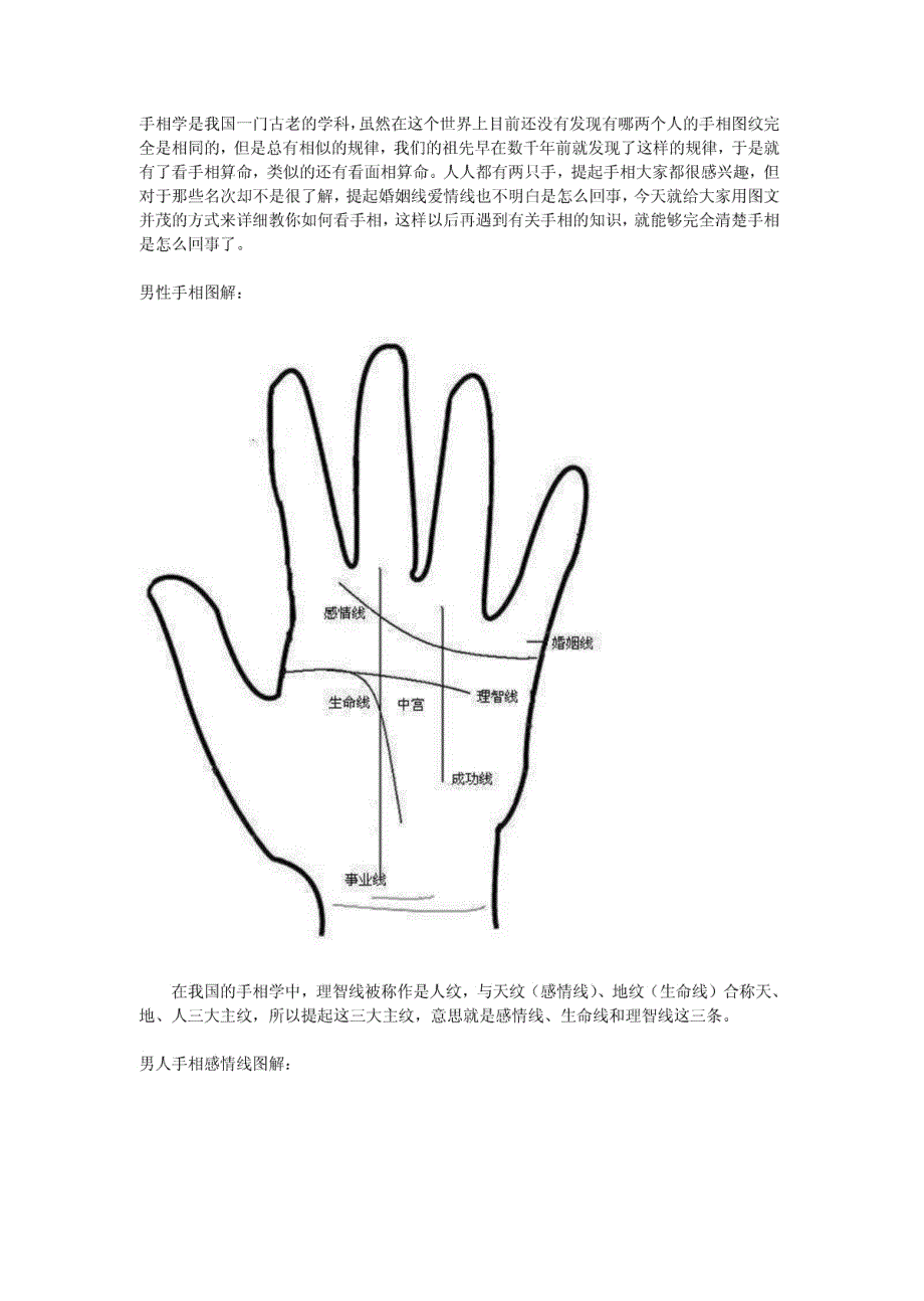 男女手相图纹全解-教你自己看手相_第1页