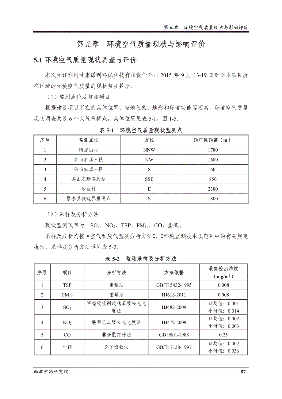 环境影响评价报告公示：硅钙钡合金矿热炉(5)环评报告_第1页