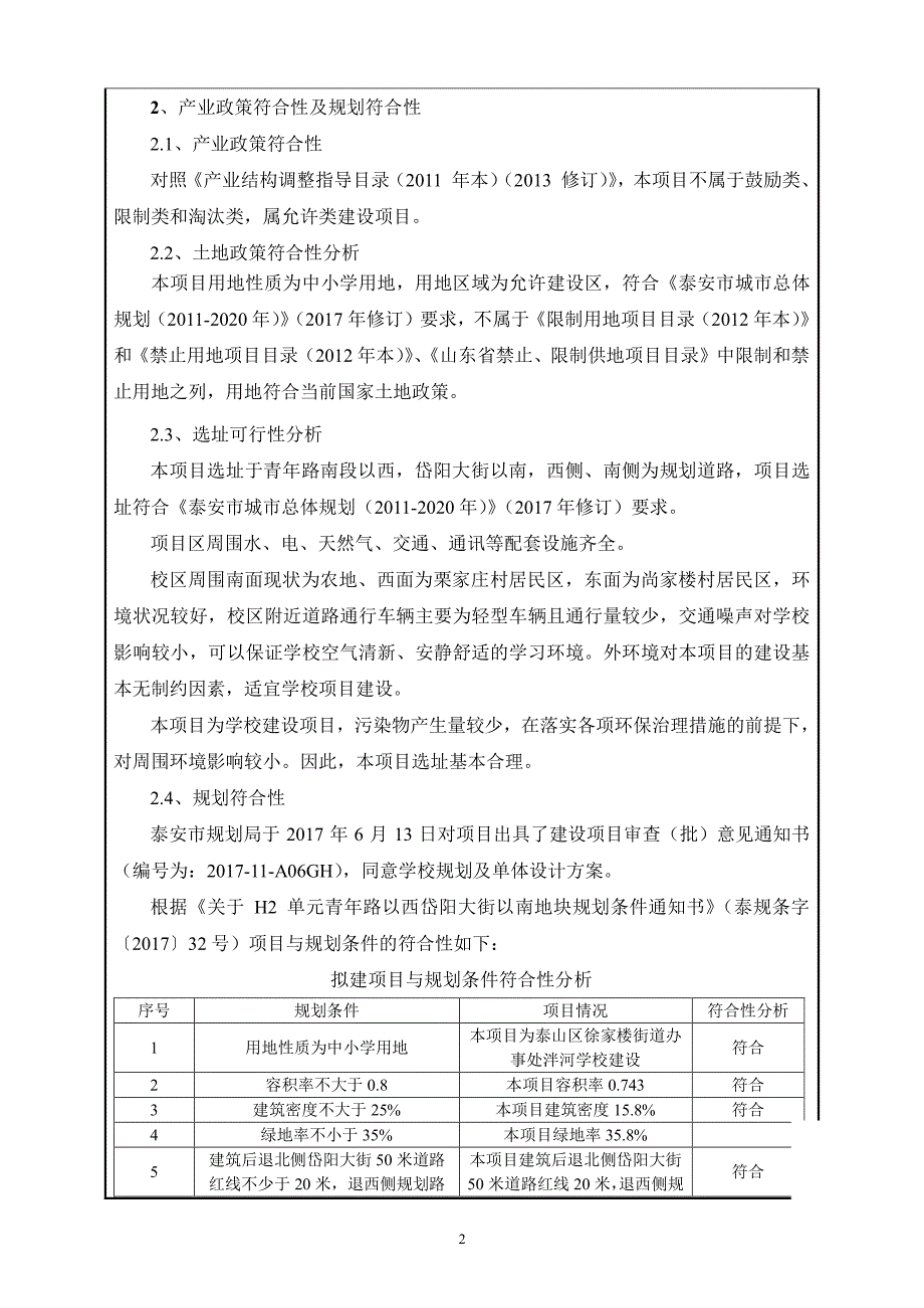 环境影响评价报告公示：泰山区徐家楼街道办事处泮河学校环评报告_第4页