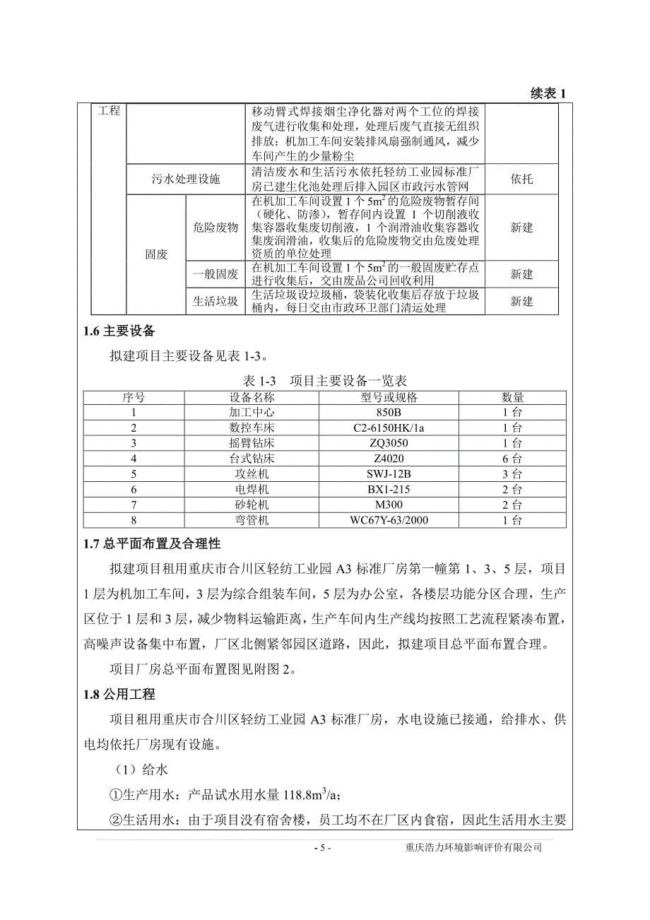 环境影响评价报告公示：迈登医疗器械台连体式牙科综合治疗机生线工业园南溪组团轻纺环评报告_第5页