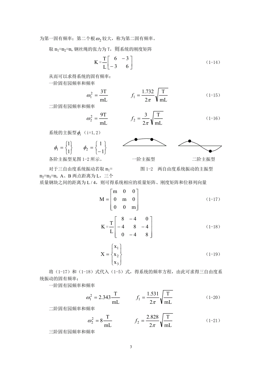 实验2 单自由度系统模型参数和固有频率的测定_第3页