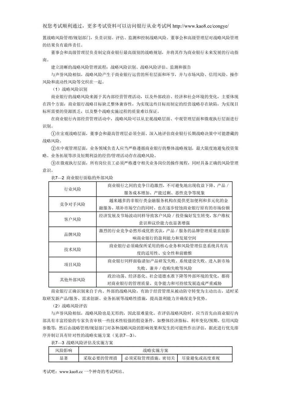 2012年银行从业资格考试《风险管理》第七章考点解析_第4页