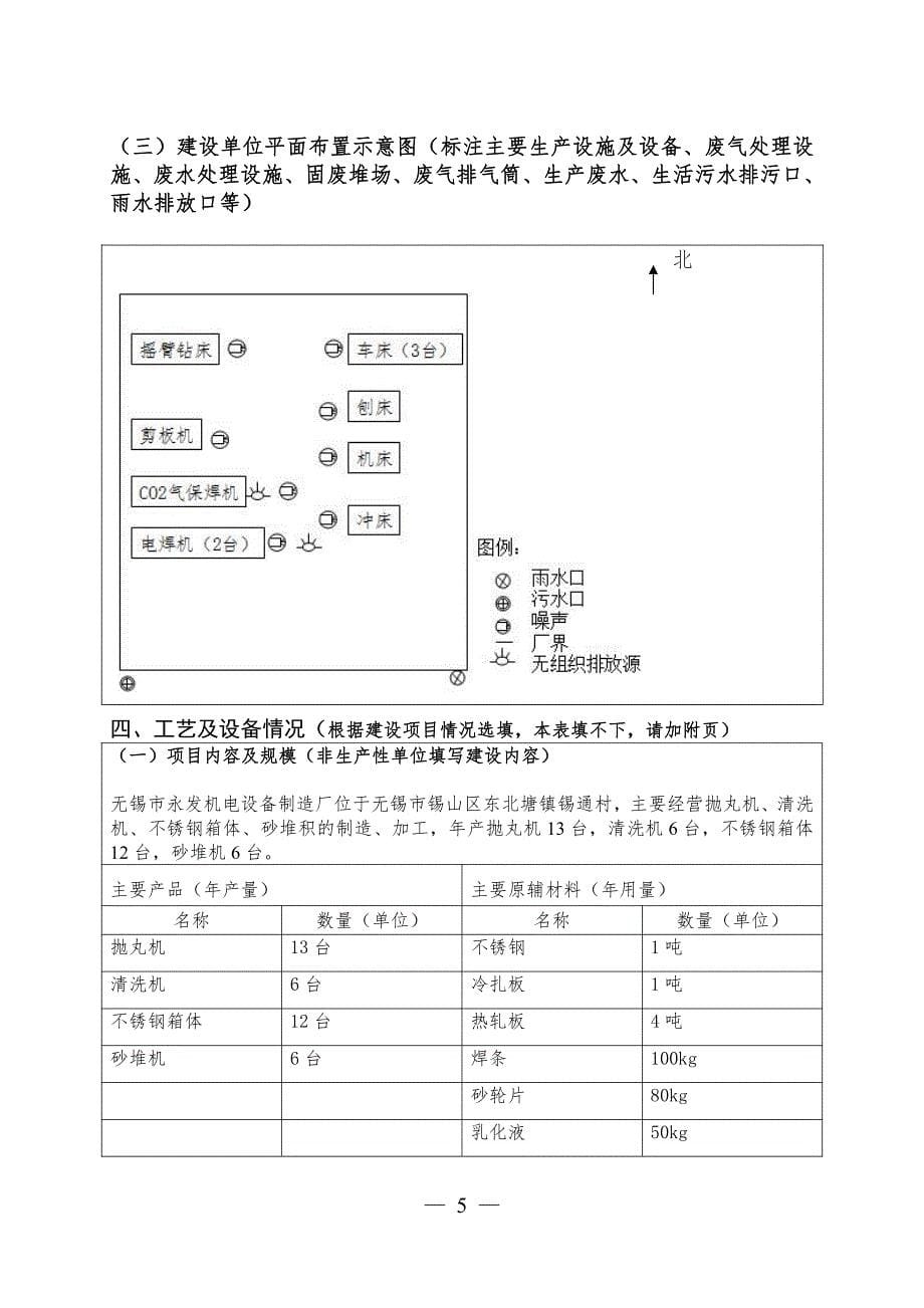 环境影响评价报告公示：无锡市永发机电设备制造厂建设环境保护自查评估报告全本公示环评报告_第5页