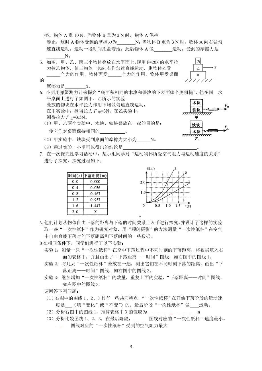 运动与力提高训练_第5页