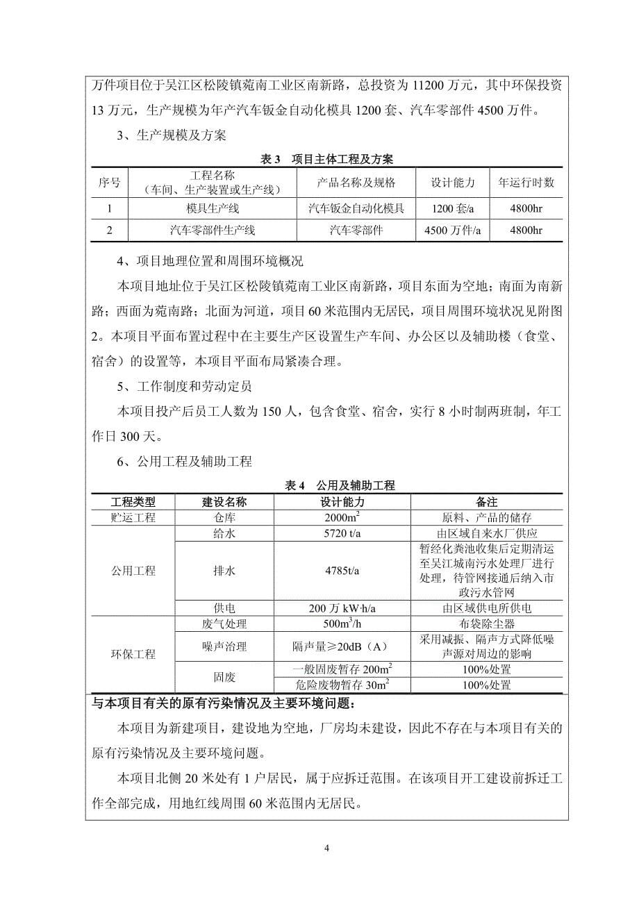 环境影响评价报告公示：汽车钣金自动化模具套汽车零部件万件吴江区松陵镇菀南工业区环评报告_第5页