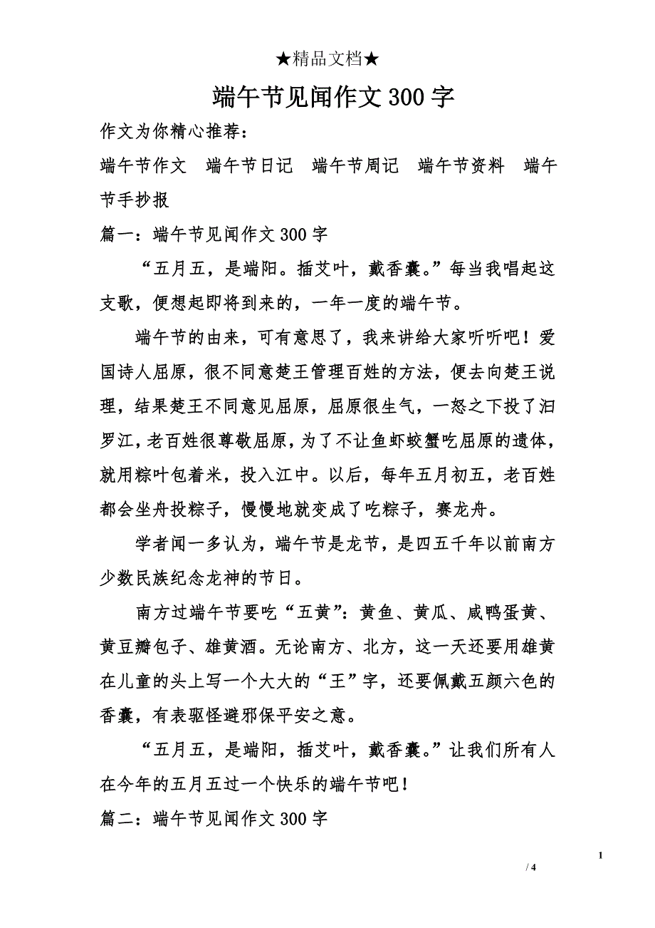 端午节见闻作文300字_第1页