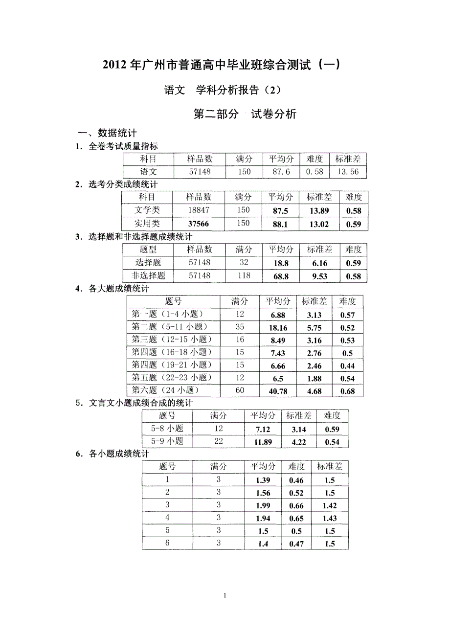 (语文2)2012年广州市普通高中毕业班综合测试(一)_第1页