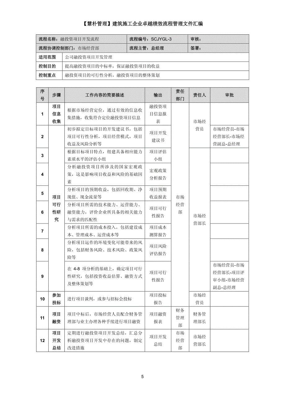 投融资项目开发管理流程_第5页