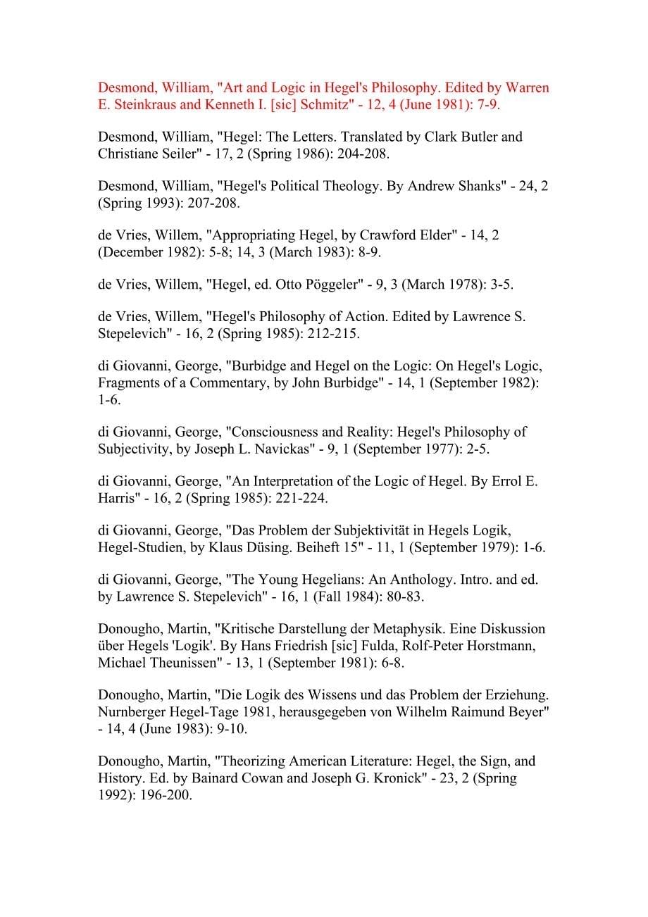 美国黑格尔学会会刊《密涅瓦的猫头鹰》论文目录_第5页