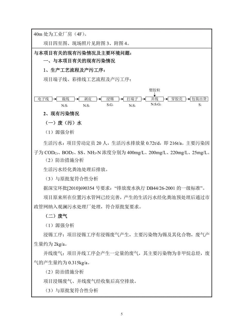 环境影响评价报告公示：生产端子线、彩排线环评报告_第5页