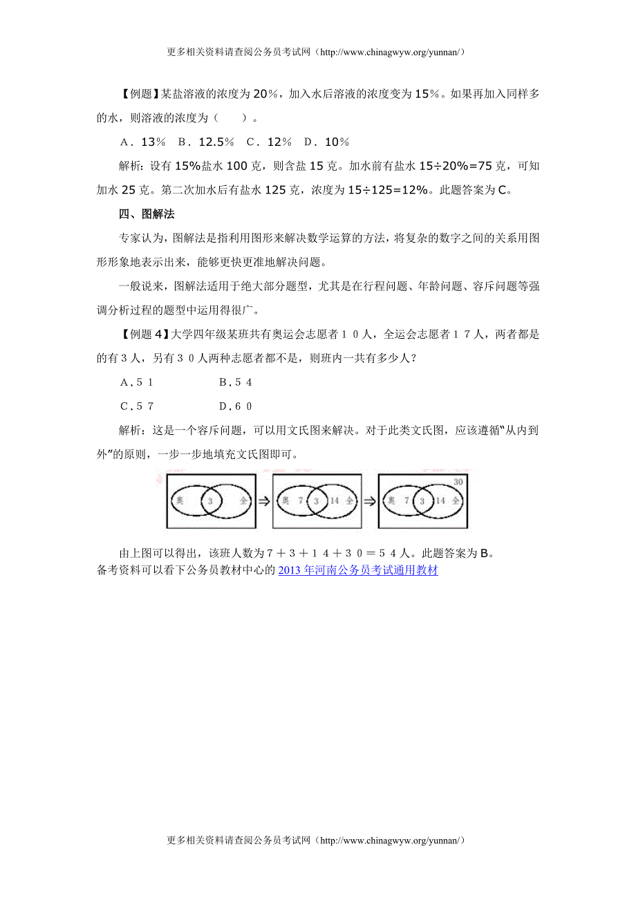 2013河南公务员考试：解决数学运算题的四大技巧_第4页