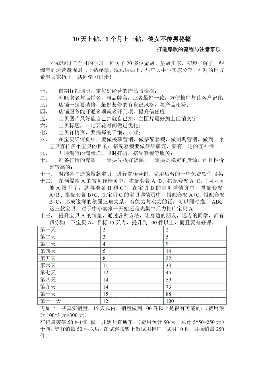 薇薇百草园-教你打造爆发款的流程与注意事项_第1页