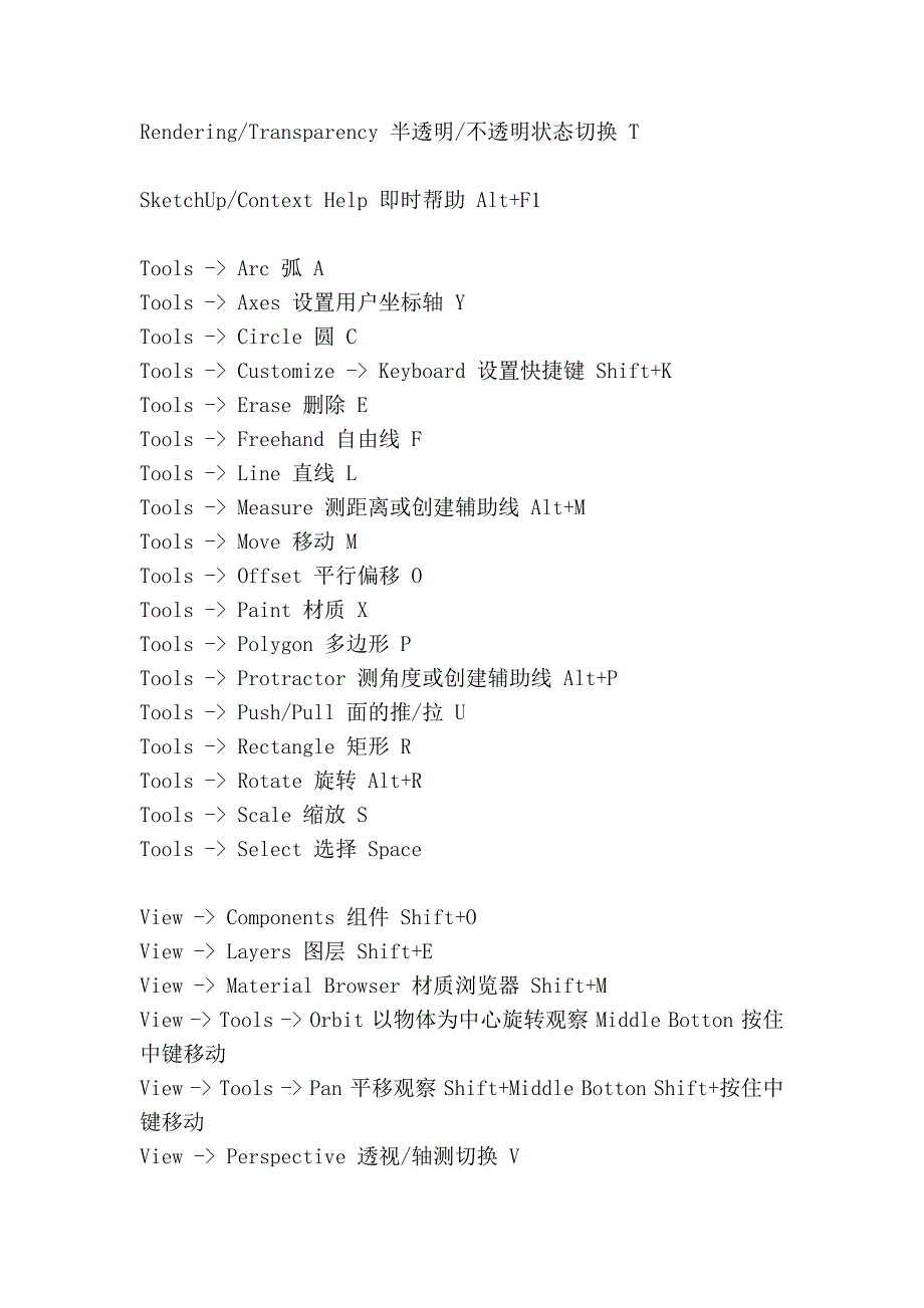 sketch up 快捷键_第2页