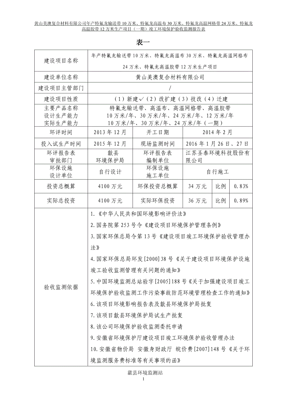 环境影响评价报告公示：特氟龙输送带万米特氟龙高温布万米特氟龙高温网格布环评报告_第1页