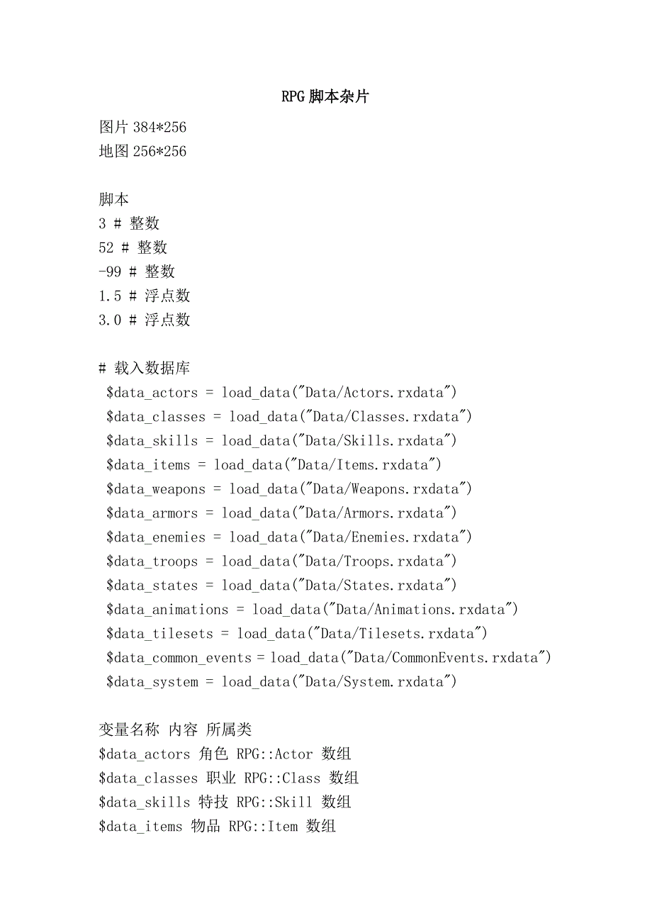 rpg脚本杂片_第1页