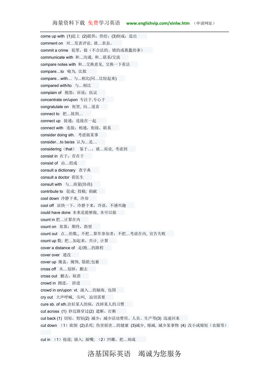 高中英语常考词组短语大全[c]_第4页