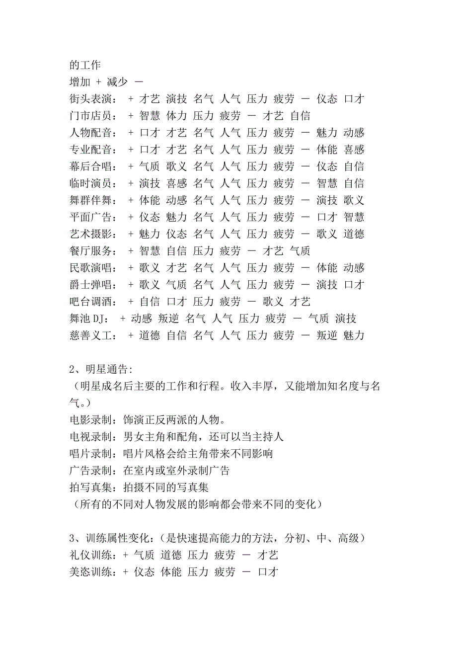 明星志愿2000最全攻略(易得奖通告+完整支线+结局条件)_第2页