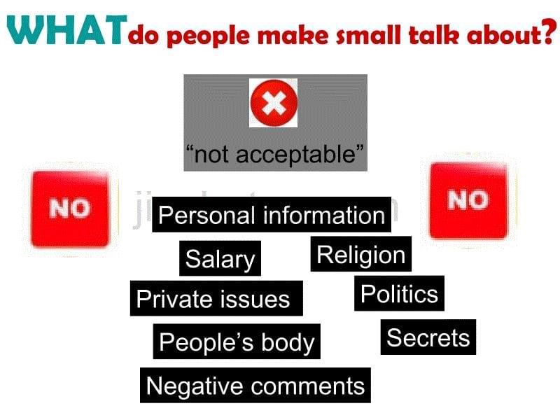 Small Talk Introduction 外研社 高二英语 选修六 精致课件_第5页