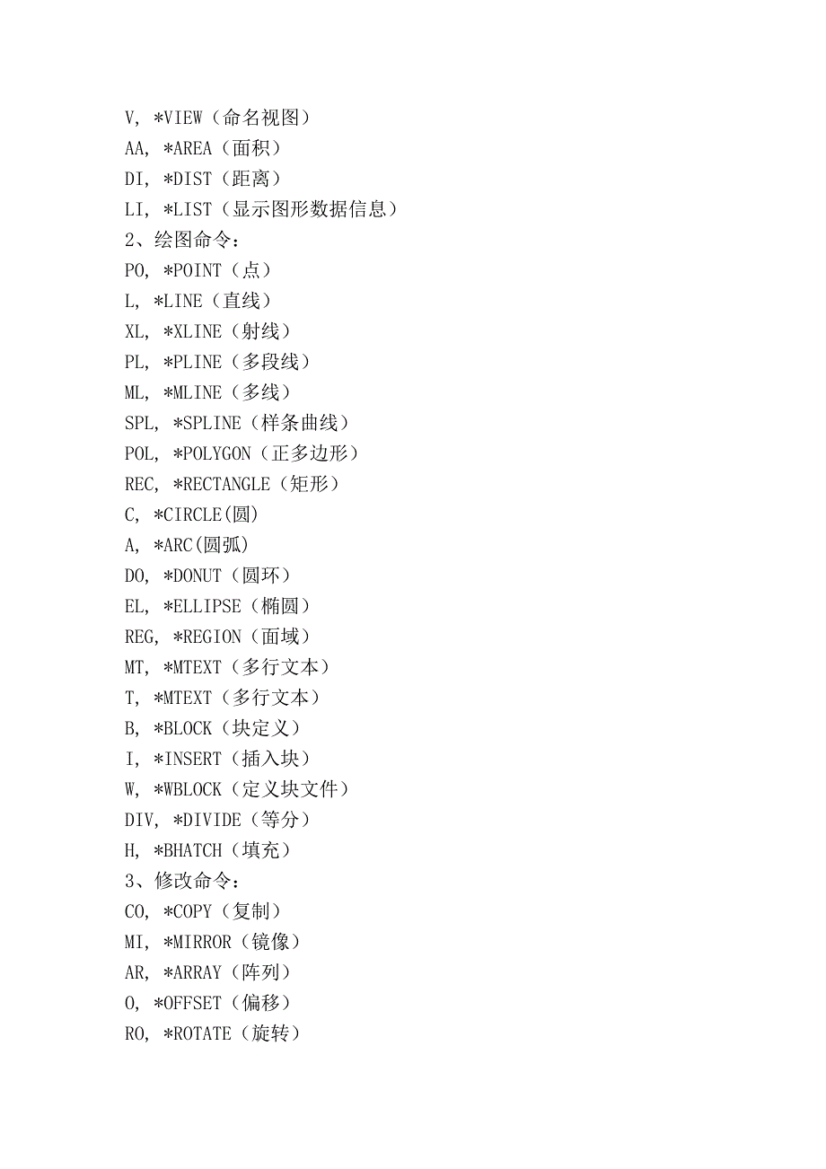 常见的快捷命令(一)字母类1、对象特性a_第2页