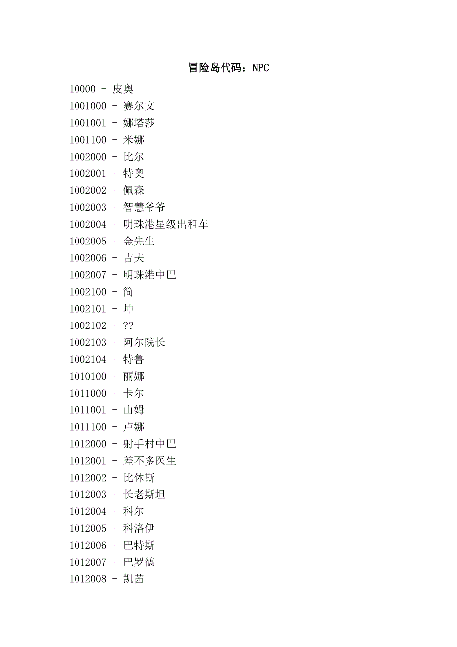 冒险岛代码：npc_第1页