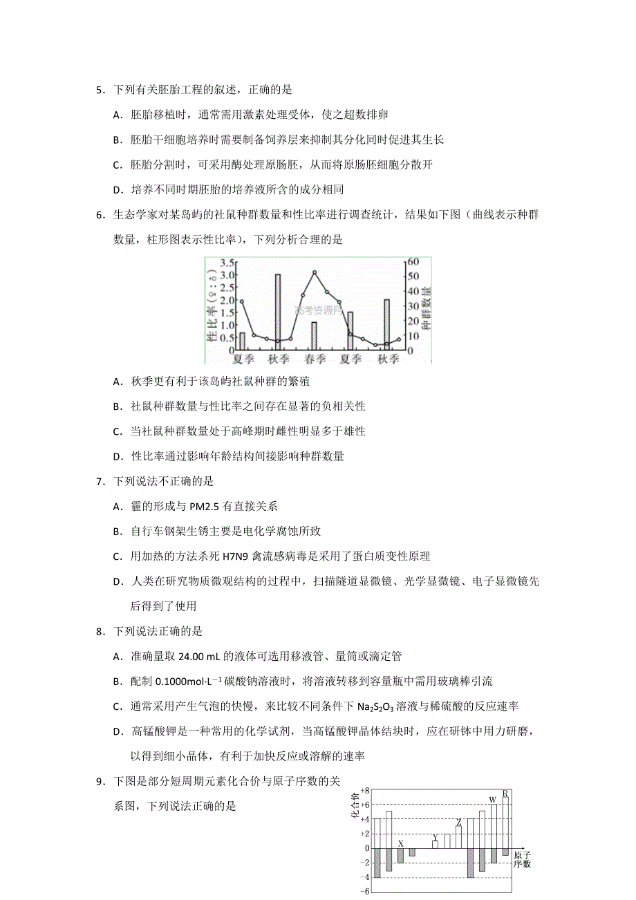 2014高考理综模拟_第2页