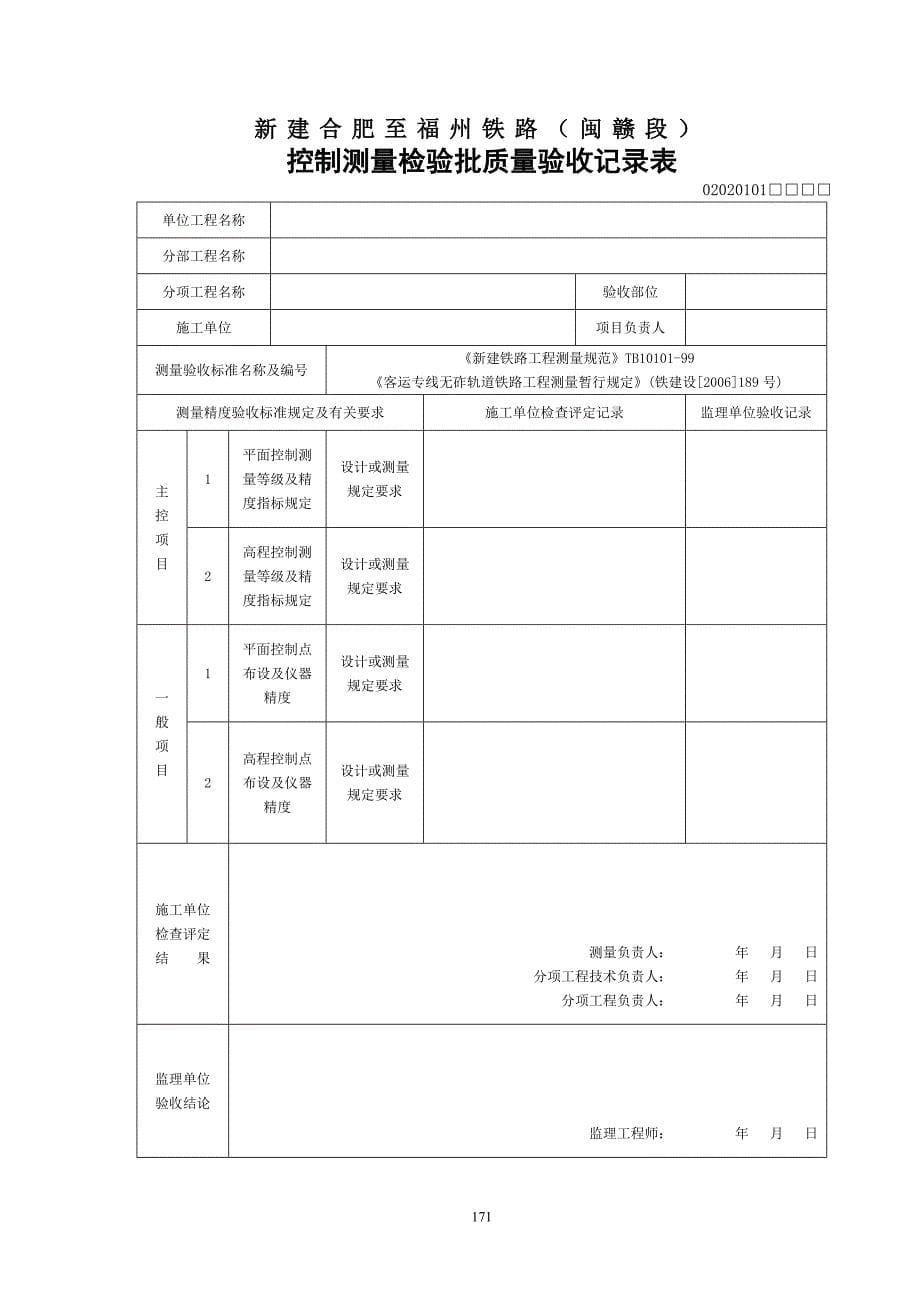 10第八篇168-175测量检验批用表_第5页