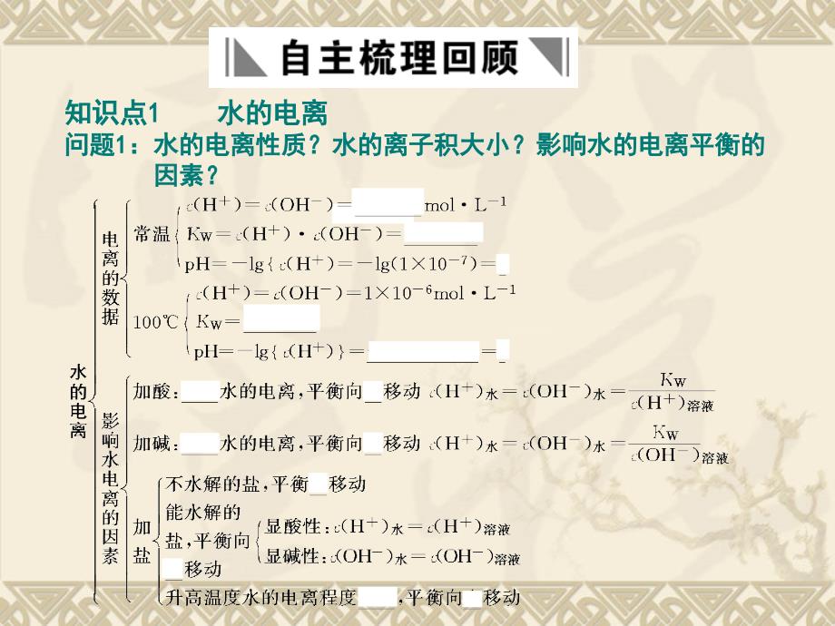 化学：2011高考一轮复习《水的电离和溶液的pH》课件(大纲版)_第2页