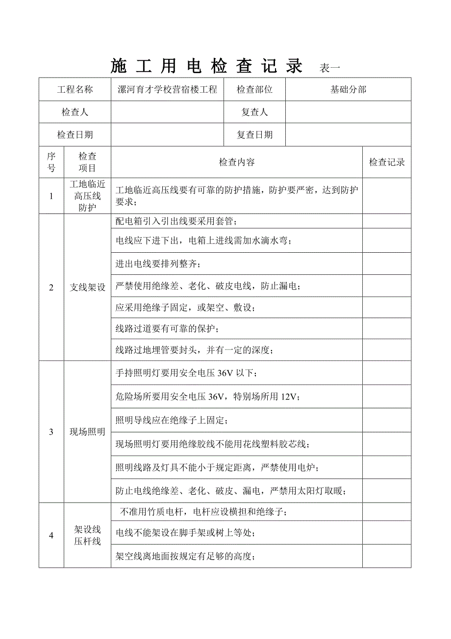 “三宝”“四口”“临边”防护检查记录表_第3页