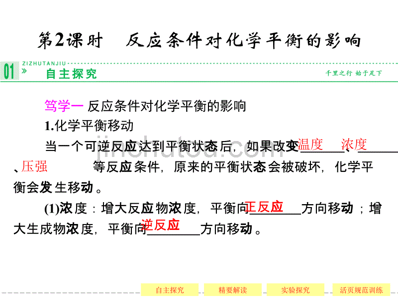  反应条件对化学平衡的影响_第1页