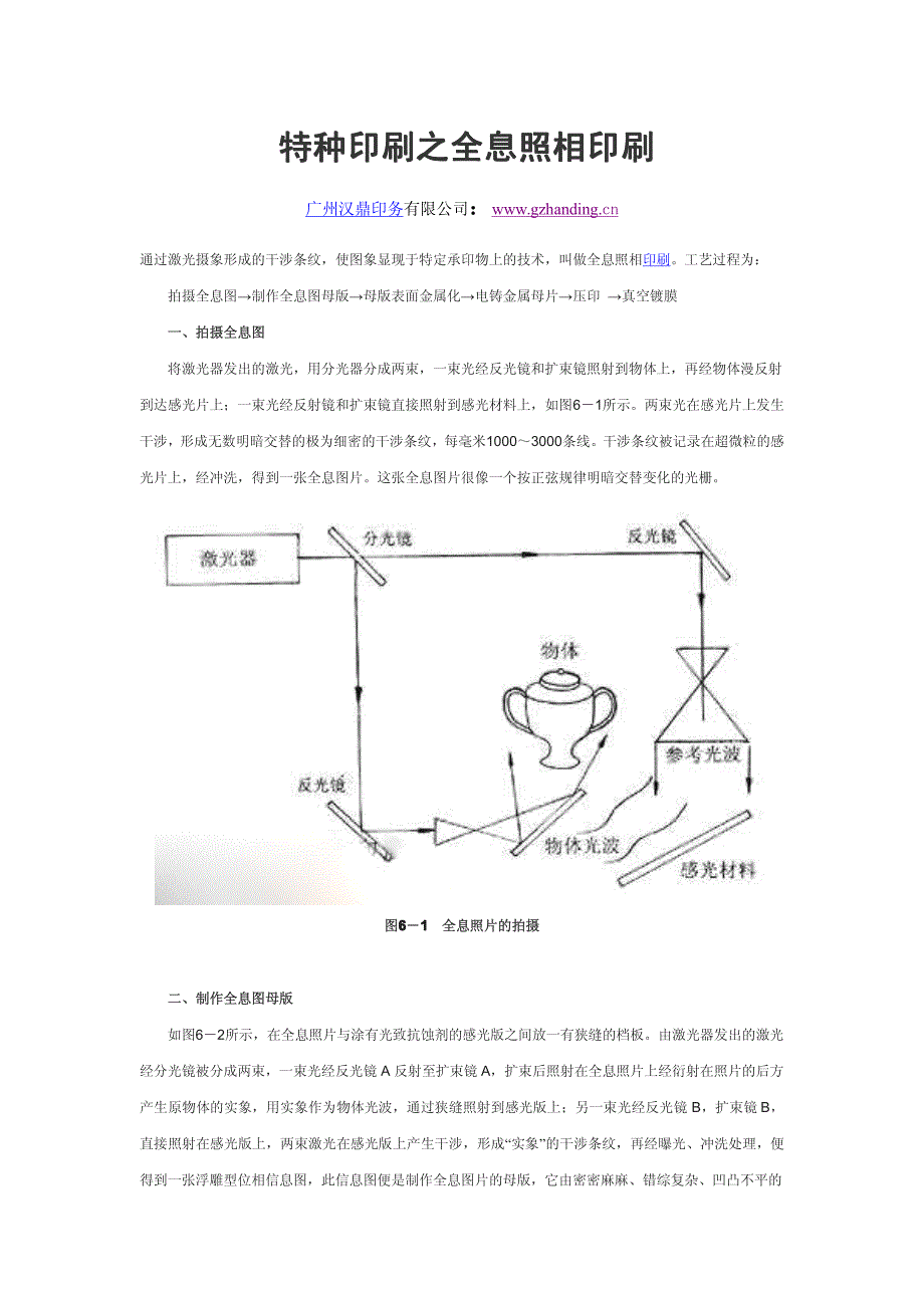 特种印刷之全息照相印刷_第1页