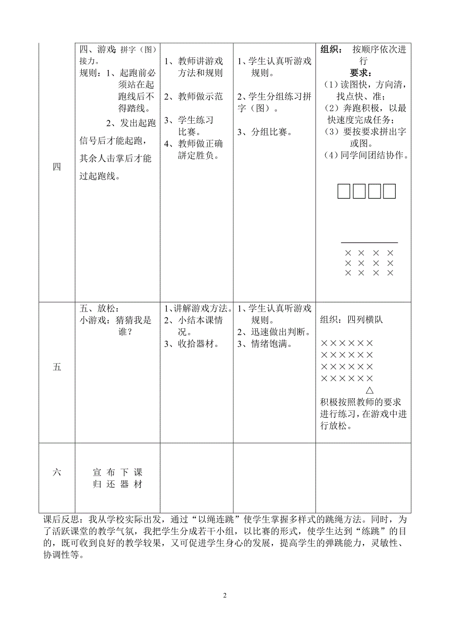 小学四年级跳绳教案_第2页