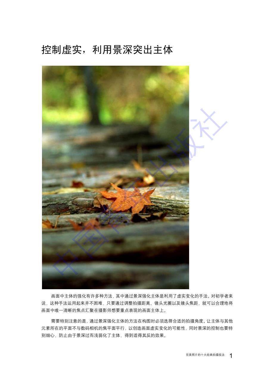十 大 经 典拍摄技法_第1页