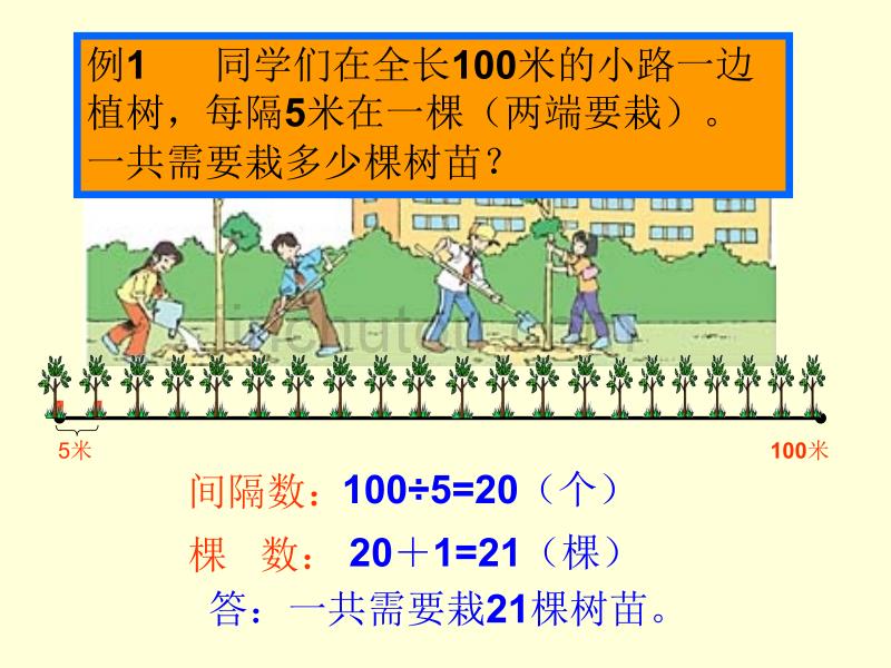 四年级数学下册第八单元植树问题例2(公开课)_第3页