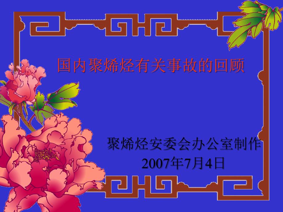 国内聚烯烃有关事故的回顾_第1页