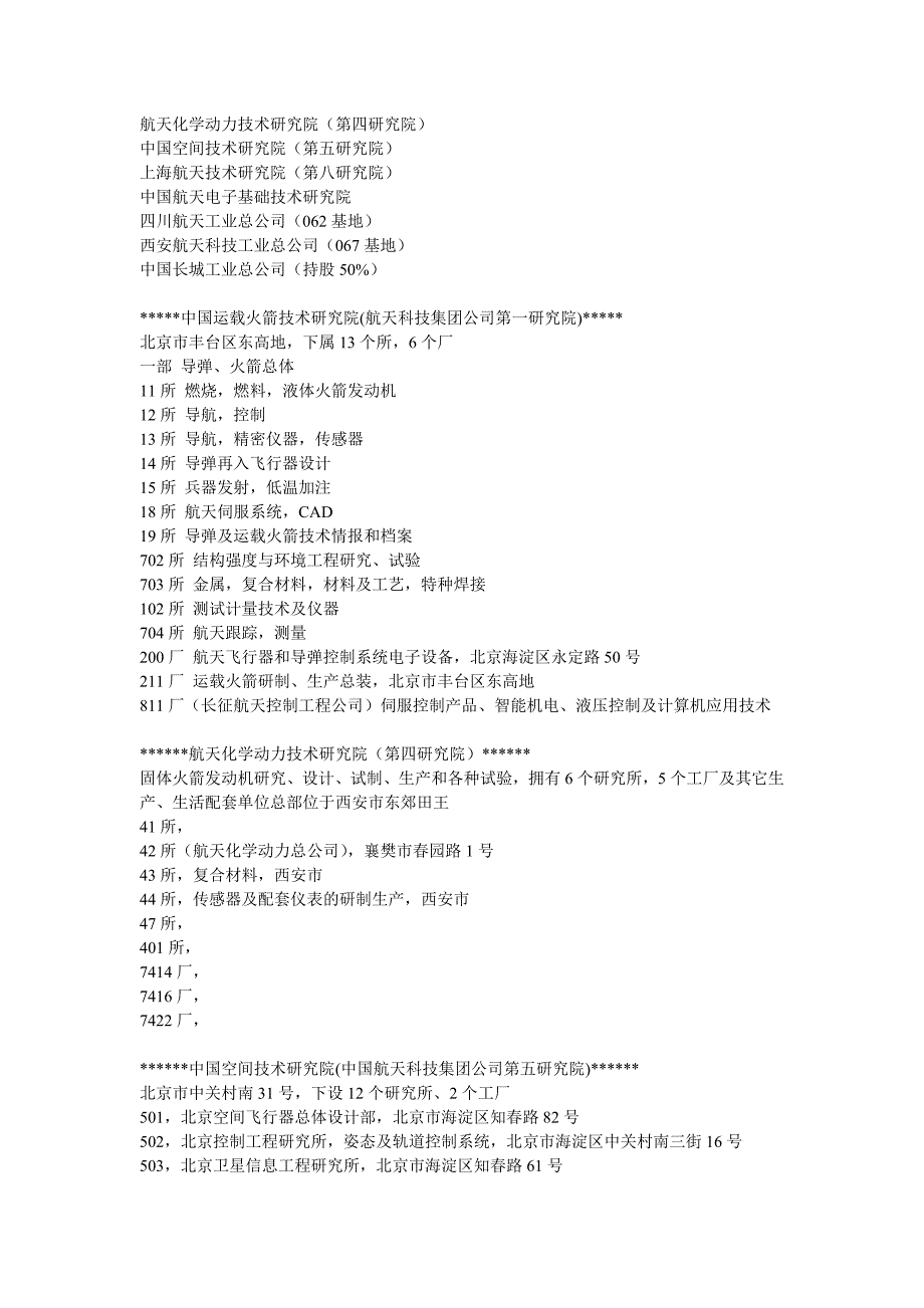 航天系统院所汇总AT_第2页