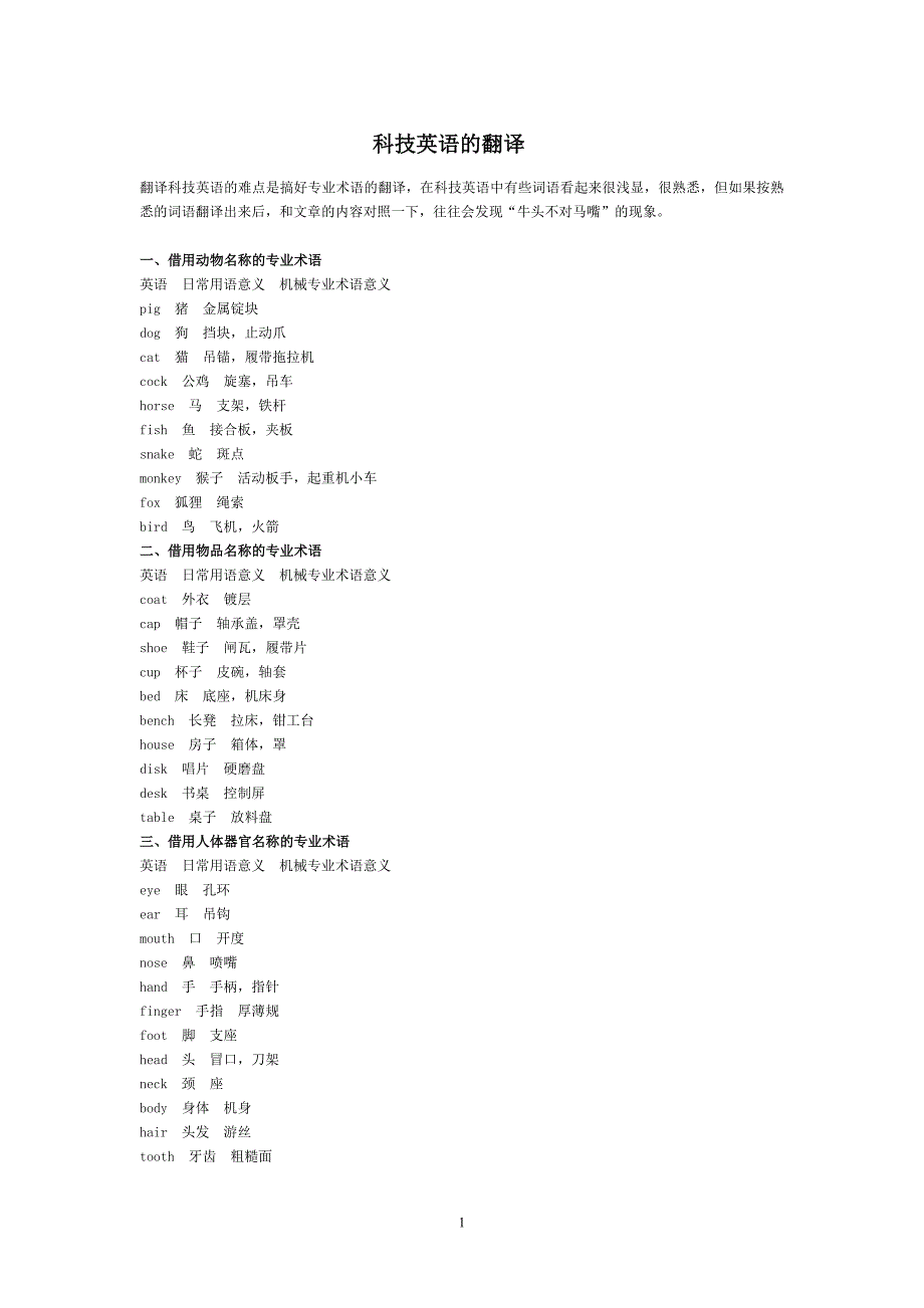 科技英语的翻译_第1页